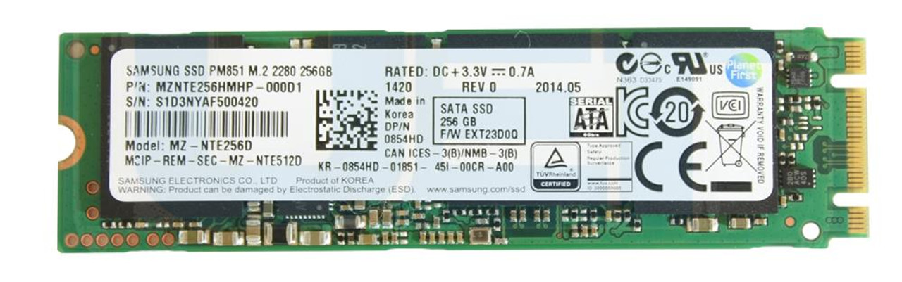 0854HD - Dell 256GB mSATA 6.0Gb/s Solid State Drive (SSD)