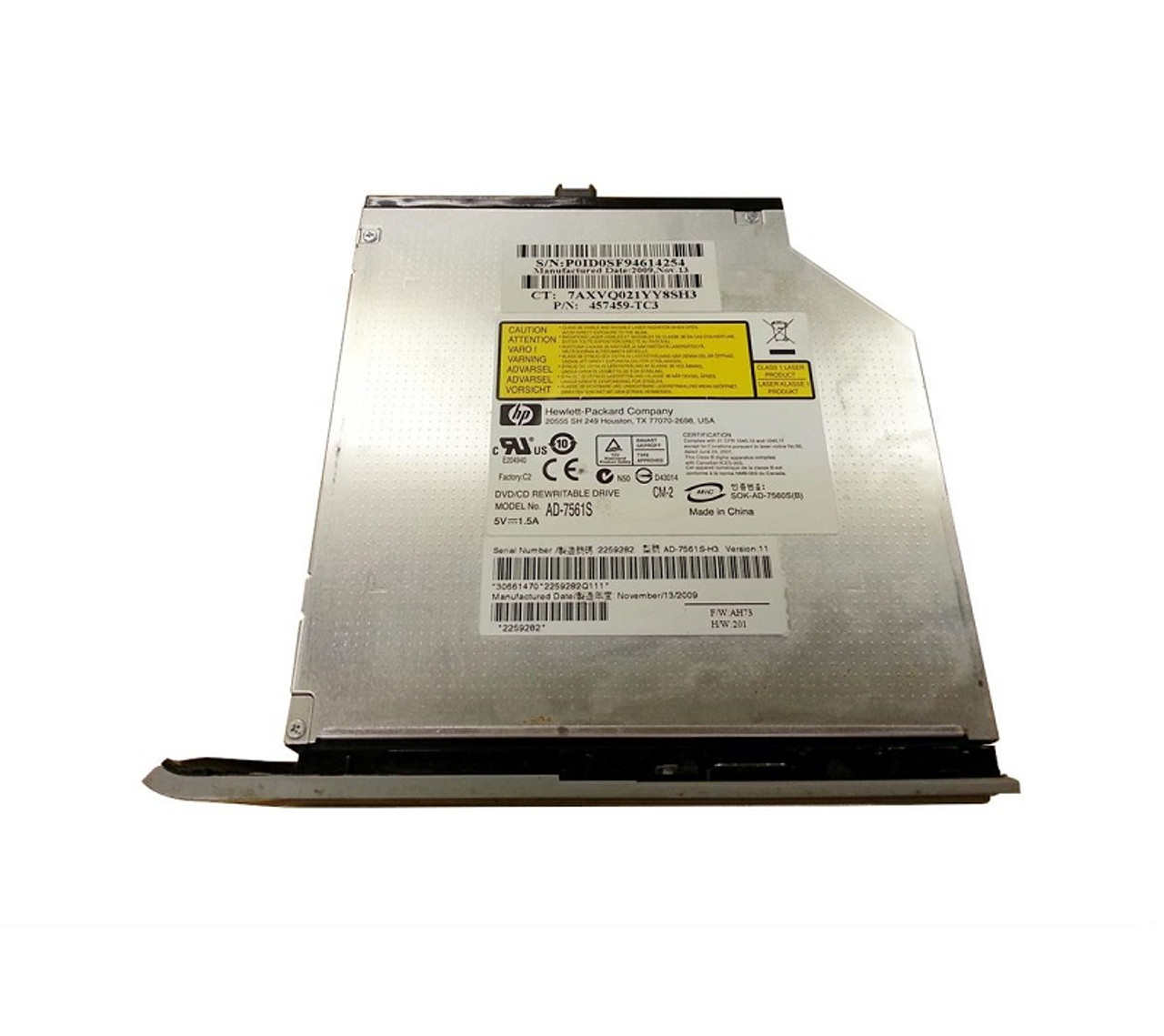 481047-B21 - HP 8x DVD+/-RW SATA SuperMulti Dual Layer Double Format LightScibe 9.5mm Optical Drive