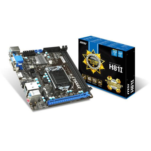 MSI H81I LGA1150/ Intel H81/ DDR3/ SATA3&USB3.0/ A&GbE/ Mini-ITX Motherboard
