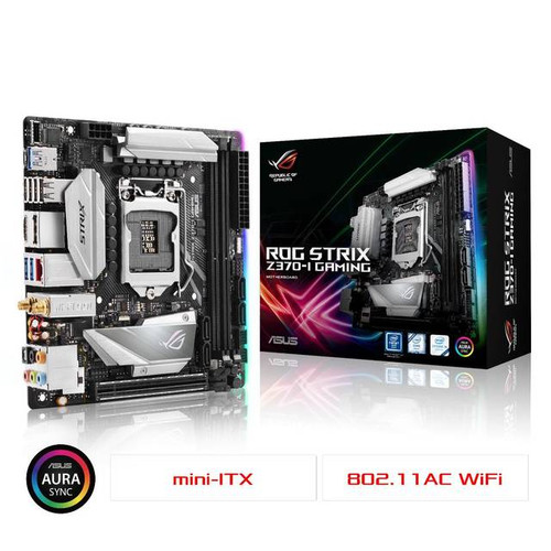 Asus ROG STRIX Z370-I GAMING LGA1151/ Intel Z370/ DDR4/ SATA3&USB3.1/ M.2/ WiFi/ A&GbE/ Mini-ITX Motherboard