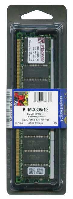KTM-X305/1G - Kingston 1GB PC2100 DDR-266MHz ECC Registered CL2.5 184-Pin DIMM Memory Module for IBM