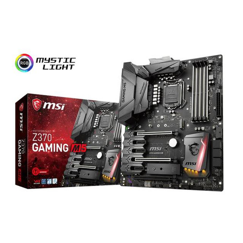 MSI Z370 GAMING M5 LGA1151/ Intel Z370/ DDR4/ 3-Way CrossFireX & 2-Way SLI/ SATA3&USB3.1/ M.2/ A&GbE/ ATX Motherboard