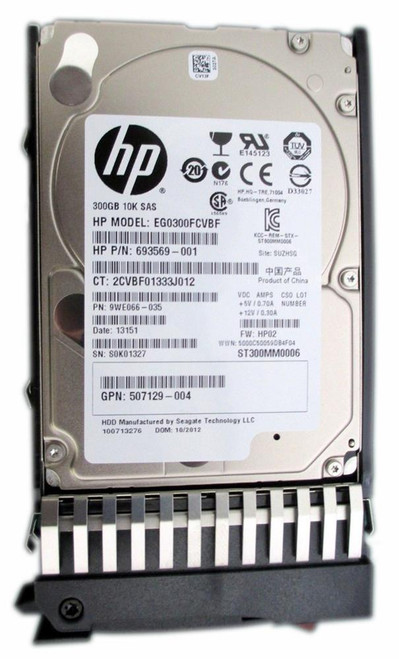 EG0300FCVBF - HP 300GB 10000RPM SAS 6GB/s Hot-Pluggable Dual Port 2.5-inch Hard Drive