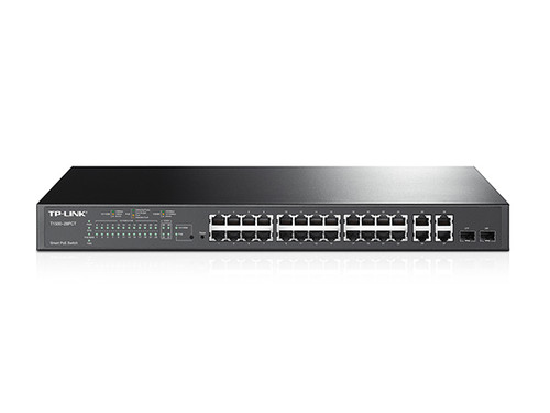 TP-LINK T1500-28PCT Managed network switch L2 Fast Ethernet (10/100) Power over Ethernet (PoE) 1U Bla