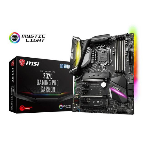 MSI Z370 GAMING PRO CARBON LGA1151/ Intel Z370/ DDR4/ 3-Way CrossFireX & 2-Way SLI/ SATA3&USB3.1/ M.2/ WiFi/ A&GbE/ ATX Motherboard