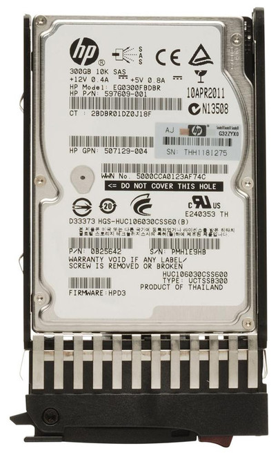 OB25642 - HP 300GB 10000RPM SAS 6GB/s SC Enterprise 2.5-inch Hard Drive