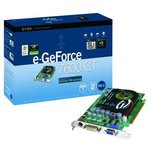 256-P2-N615-RX - EVGA GeForce 7600 GT 256MB 128-Bit GDDR3 PCI Express x16 SLI Support Video Graphics Card