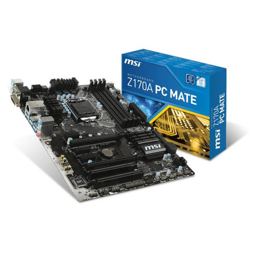 MSI Z170A PC MATE LGA1151/ Intel Z170/ DDR4/ 2-Way CrossFireX/ SATA3&USB3.1/ M.2&SATA Express/ A&GbE/ ATX Motherboard