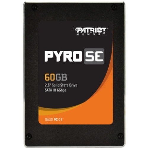 Part No:PPSE60GS25SSDR - Patriot Memory Pyro 60 GB Internal Solid State Drive - 2.5 - SATA/600