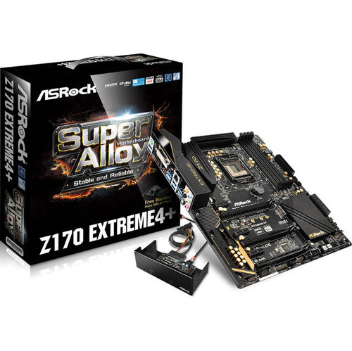 ASRock Z170 EXTREME4+ LGA1151/ Intel Z170/ DDR4/ Quad CrossFireX & Quad SLI/ SATA3&USB3.1/ M.2&SATA Express/ A&GbE/ ATX Motherboard