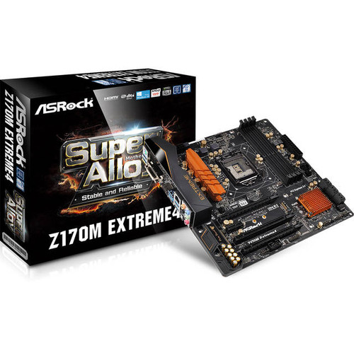 ASRock Z170M EXTREME4 LGA1151/ Intel Z170/ DDR4/ Quad CrossFireX & Quad SLI/ SATA3&USB3.1/ M.2/ A&GbE/ MicroATX Motherboard