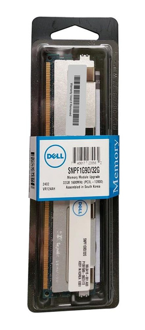 SNPF1G9D/32G - Dell 32GB (1X32GB)PC3-12800 DDR3-1600MHz SDRAM - Quad Rank CL11 1.35V ECC Registered 240-Pin LRDIMM Memory Module for PO