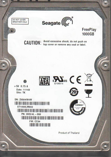 ST1000LM002 - Seagate ST1000LM002 1 TB Internal Hard Drive - SATA - 5400 rpm
