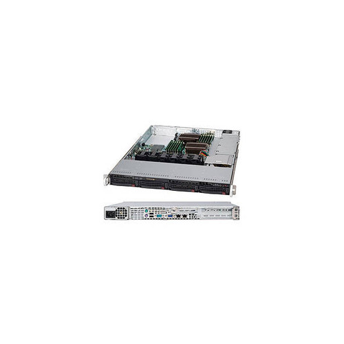 Supermicro SuperChassis CSE-815TQ-600WB 600W 1U Rackmount Server Chassis (Black)