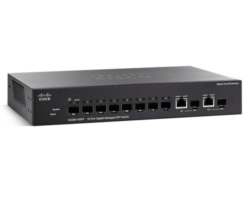Cisco Small Business SG300-10SF Managed network switch L3 Gigabit Ethernet (10/100/1000) Black