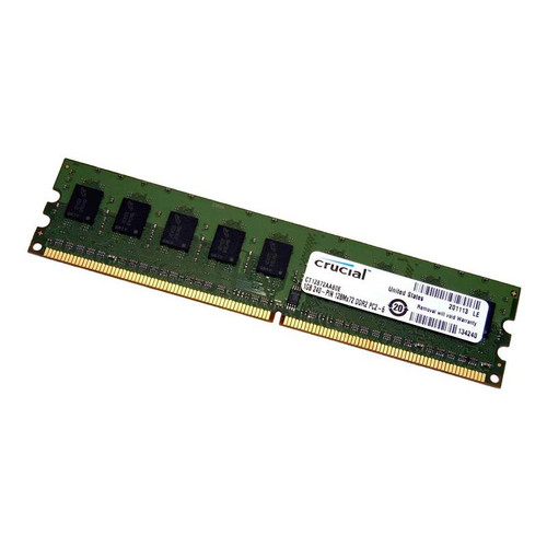 CT12872AA80E.9FHZ - Crucial 1GB PC2-6400 DDR2-800MHz ECC Unbuffered CL-5 128M x 72 240-Pin DIMM Memory Module