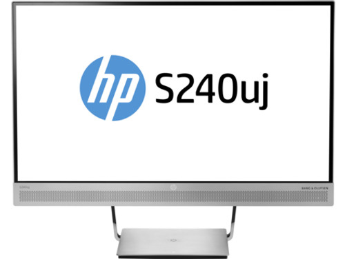 HP EliteDisplay S240uj 23.8" Wide Quad HD IPS Matt Black, Silver Flat computer monitor