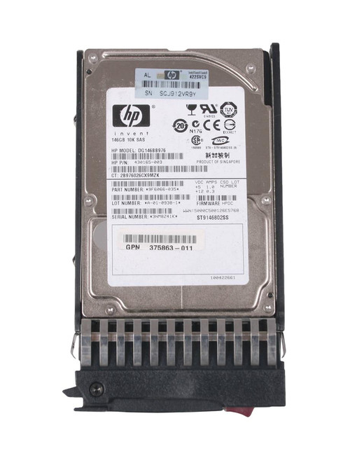 430165-003-BLR - HP 146GB 10000RPM SAS 3GB/s Hot-Pluggable Dual Port 2.5-inch Hard Drive
