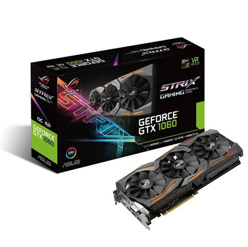 Asus NVIDIA GeForce GTX 1060 STRIX OC 6GB GDDR5 DVI/2HDMI/2DisplayPort PCI-Express Video Card