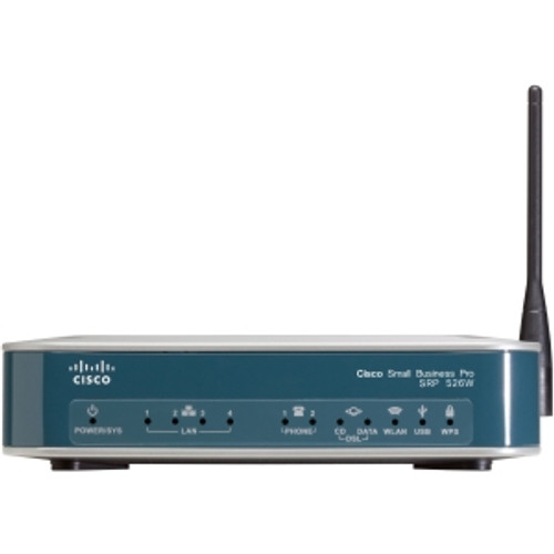 SRP526W-U-E-K9 - Cisco Modem/Wireless Router IEEE 802.11n 1 x Antenna ISM Band 54 Mbps Wireless Speed 3 x Network Port 1 x Broadband Port USB Desktop (Refurb