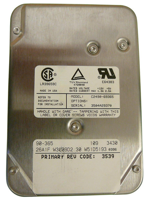 C2490-69365U - HP 2.1GB 5400RPM Ultra Wide SCSI Single-Ended Narrow 50-Pin 3.5-inch Hard Drive