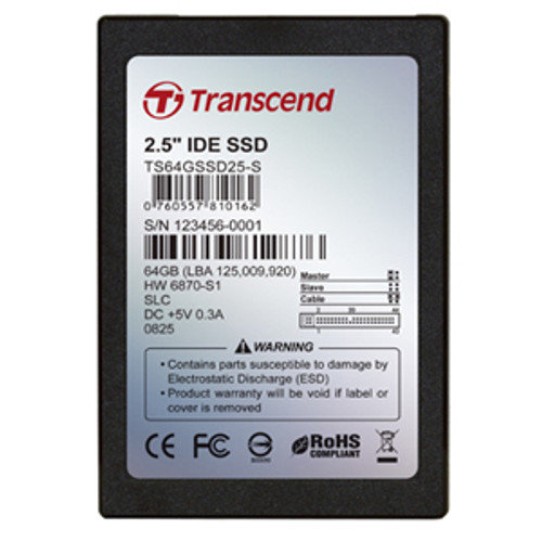 TS64GSSD18M-M - Transcend SSD18M 64 GB External Solid State Drive - 1.8 USB 2.0 eSATA - Hot Swappable