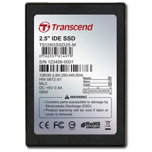 TS128GSSD25-M - Transcend 128 GB Internal Solid State Drive - 2.5 - IDE Ultra ATA/100 (ATA-6)