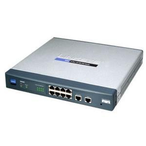 RV082-EU - Cisco Linksys RV082 VPN Router 8 x 10/100Base-TX LAN 1 x 10/100Base-TX WAN 1 x 10/100Base-TX DMZ (Refurbished)