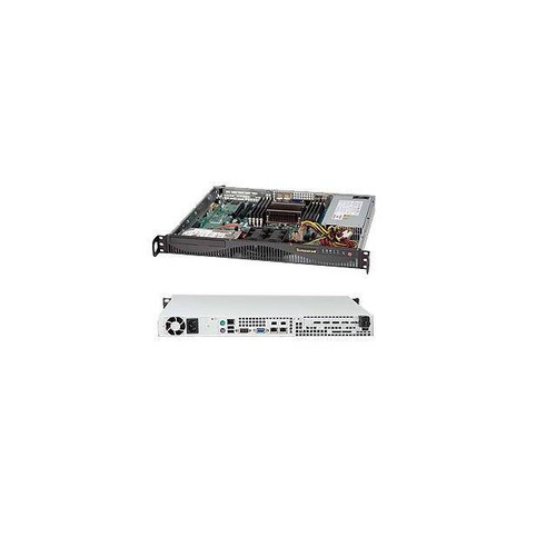 Supermicro SuperChassis CSE-512F-441B 440W/480W Mini 1U Rackmount Server Chassis (Black)