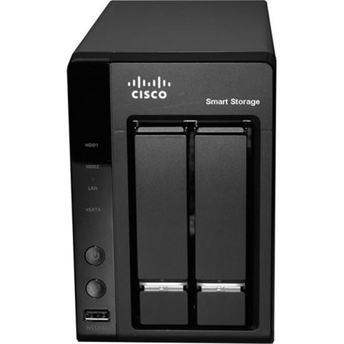 NSS322D02-K9 - Cisco NSS 322 Network Storage Server Intel Atom D510 1.66 GHz 2 TB (2 x 1 TB) RJ-45 Network USB eSATA VGA