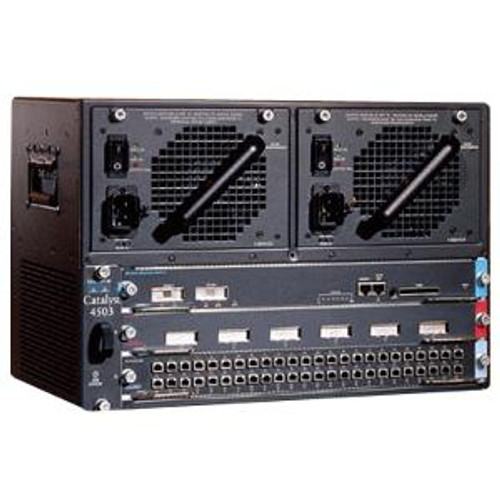 WS-C4503-E=-A1 - Cisco Catalyst 4503-E Sereis 3-Slots 24Gbps 2 x Line Card Slots 2 x Power Supply Chassis (Refurbished)