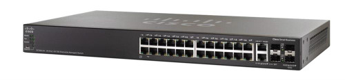 SG500X-24P - Cisco SG500X 24-Port 10/100/1000Mbps PoE 4 x 10 Gigabit SFP+ Stackable Managed Switch (Refurbished)
