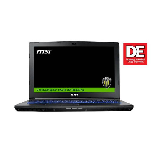 MSI WE62 7RJ-1828US 15.6 inch Intel Core i7-7700HQ 2.8GHz/ 16GB DDR4/ 256GB SSD/ Quadro M2200/ DVD±RW/ USB3.1/ Windows 10 Pro Notebook (Aluminum Black)