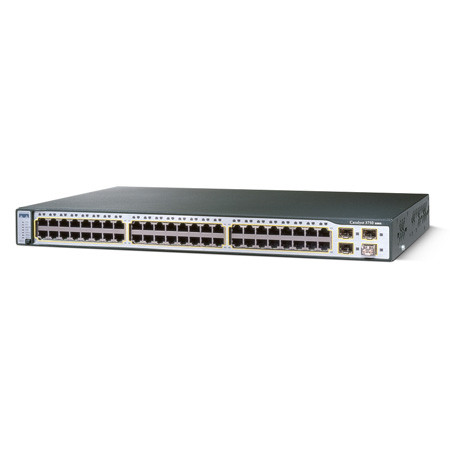 Cisco Catalyst 3750-48TS-S Switch 48 Ports- Managed Rack Mountable
