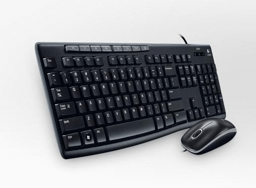 Logitech Desktop MK200 Mouse & Keyboard Combo(Black)