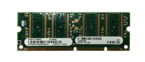 C7845AX - HP 32MB PC100 100MHz non-ECC Unbuffered 100-Pin SoDimm Memory Module for LaserJet 4000/5000/8000/8100 Series Printers