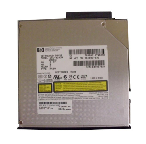 274420-001 - HP 24x/8x DVD/CD-RW IDE SlimLine Multibay Combo Optical Drive froPavilion NC6000/ZV5000 Series Notebooks