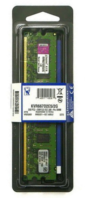 KVR667D2E5/2G - Kingston 2GB 667Mhz PC2-5300 Cl5 ECC Unbuffered DDR2 SDRAM 240-Pin Dimm Memory