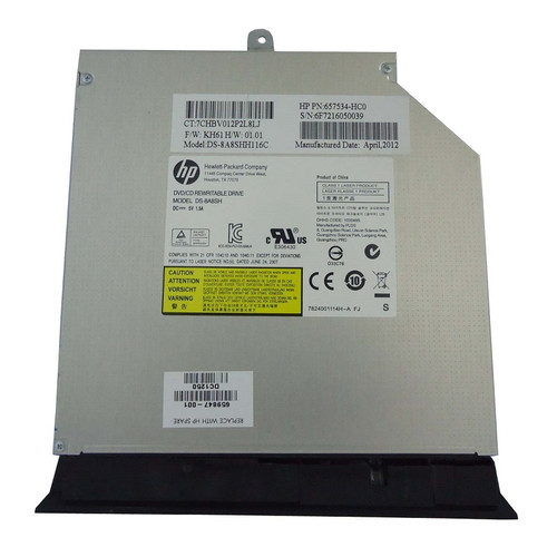 659847-001 - HP 8X DVD+/-R/RW SATA SuperMulti Dual Layer Lightscribe SlimLine Optical Drive