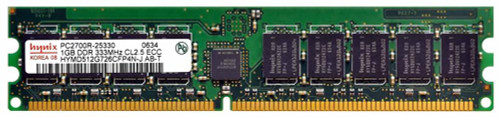 HYMD512G726CFP4N-J - Hynix 1GB PC2700 DDR-333MHz ECC Registered CL2.5 184-Pin DIMM Memory Module