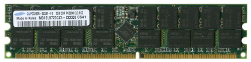 M312L5720CZ3-CCCQ0 - Samsung 2GB PC3200 DDR-400MHz ECC Registered CL3 184-Pin DIMM Dual Rank Memory Module (Refurbished)