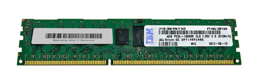 49Y1406 - IBM 4GB (1X4GB) 1333MHz PC3-10600 240-Pin Single Rank X4 CL9 ECC Registered DDR3 SDRAM RDIMM IBM Memory for SYSTE