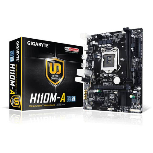 GIGABYTE GA-H110M-A LGA1151/ Intel H110/ DDR4/ SATA3&USB3.0/ A&GbE/ MicroATX Motherboard