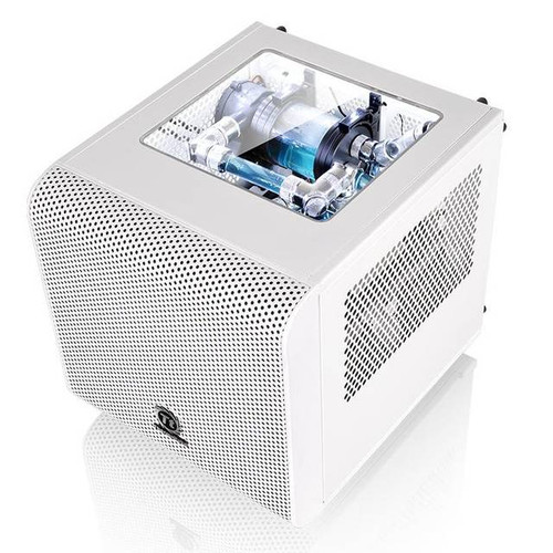 Thermaltake Core V1 Snow Edition CA-1B8-00S6WN-01 No Power Supply Mini-ITX Cube Case (White)