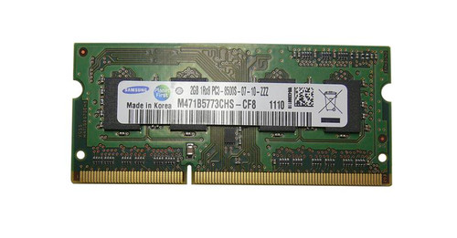 M471B5773CHS-CF8 - Samsung 2GB PC3-8500 DDR3-1066MHz non-ECC Unbuffered CL7 204-Pin SoDimm Memory Module (Refurbished)