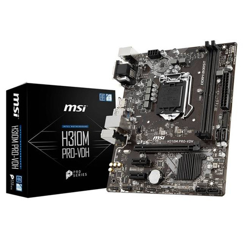 MSI H310M PRO-VDH LGA1151/ Intel H310/ DDR4/ SATA3&USB3.1/ A&GbE/ MicroATX Motherboard