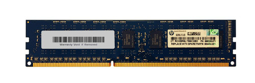 684034-001 - HP 4GB (1x4GB) 1600Mhz PC3-12800 Cl11 Dual Rank ECC Unbuffered DDR3 SDRAM Dimm Memory Kit for Proliant Server Bl420/60c Dl360/8