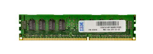47J0145 - IBM 4GB (1X4GB) 1333MHz PC3-10600 240-Pin Single Rank X4 CL9 ECC Registered DDR3 SDRAM RDIMM IBM Memory for SYSTE