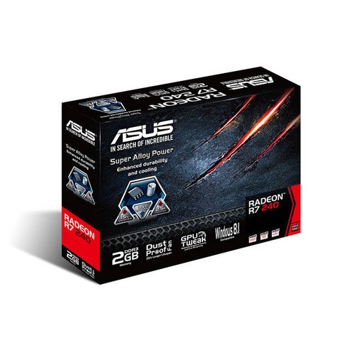 Asus AMD Radeon R7 240 2GB DDR3 VGA/DVI/HDMI Low Profile PCI-Express Video Card