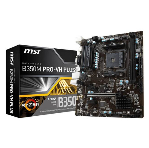 MSI B350M PRO-VH PLUS Socket AM4/ AMD B350/ DDR4/ SATA3&USB3.1/ A&GbE/ MicroATX Motherboard